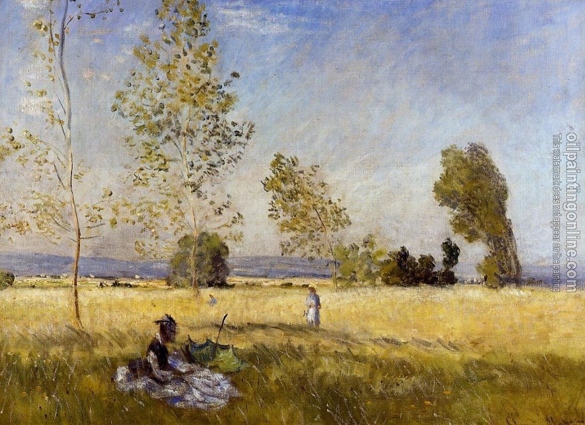 Monet, Claude Oscar - Meadow at Bezons